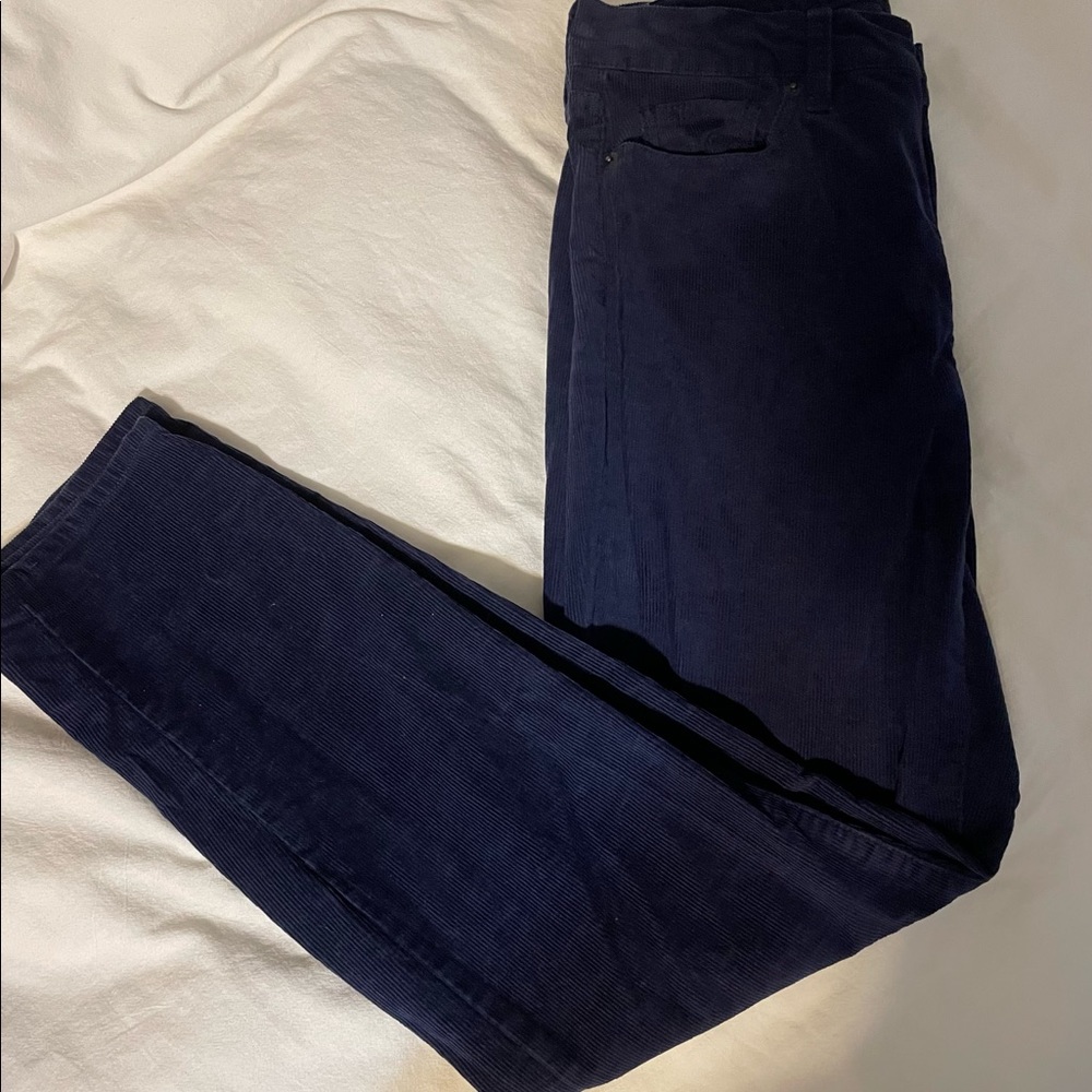 Navy Straight Leg J Crew Corduroy Pants
